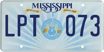 MS license plate LPT073