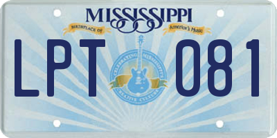 MS license plate LPT081
