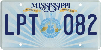 MS license plate LPT082