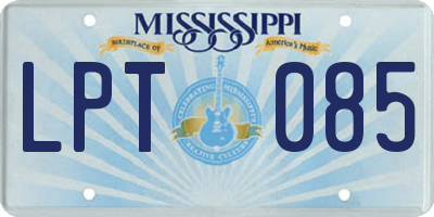 MS license plate LPT085