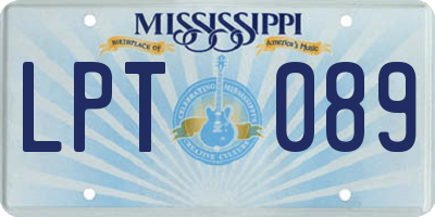 MS license plate LPT089