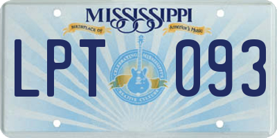 MS license plate LPT093