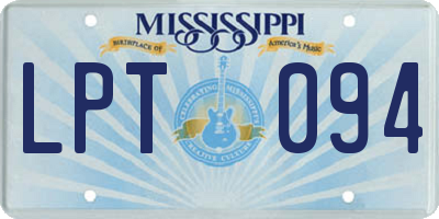 MS license plate LPT094