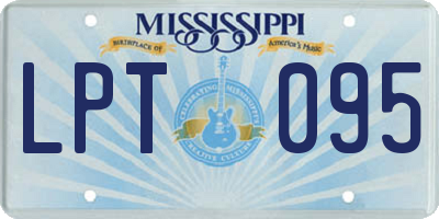 MS license plate LPT095