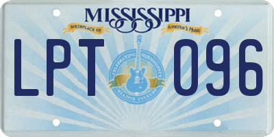 MS license plate LPT096