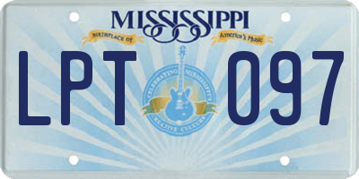 MS license plate LPT097