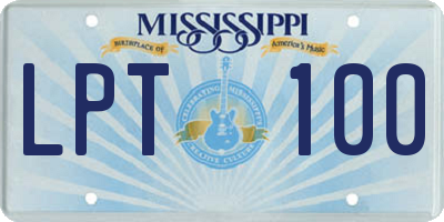 MS license plate LPT100