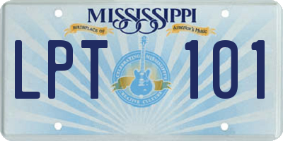 MS license plate LPT101