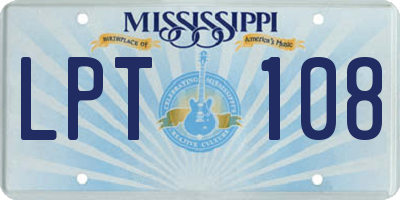 MS license plate LPT108
