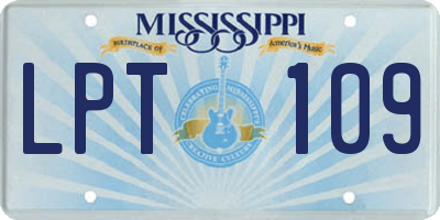 MS license plate LPT109