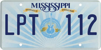 MS license plate LPT112