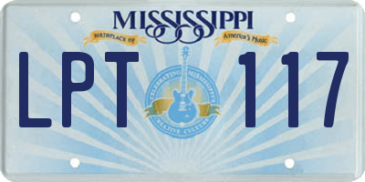 MS license plate LPT117
