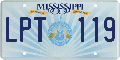 MS license plate LPT119