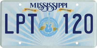 MS license plate LPT120