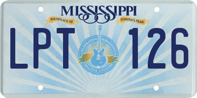 MS license plate LPT126