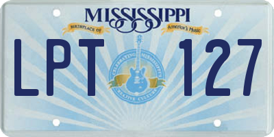 MS license plate LPT127