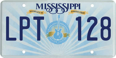 MS license plate LPT128