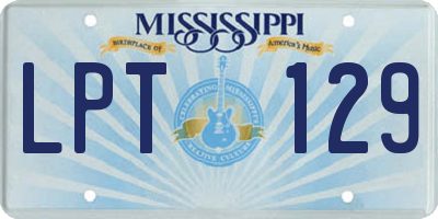 MS license plate LPT129