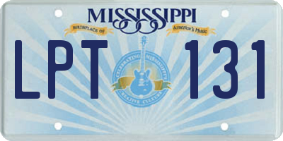 MS license plate LPT131