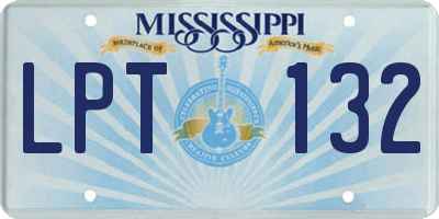 MS license plate LPT132