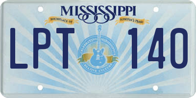 MS license plate LPT140