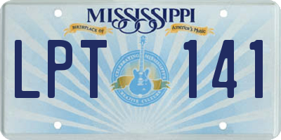 MS license plate LPT141