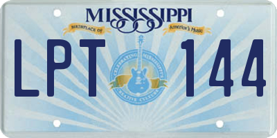 MS license plate LPT144