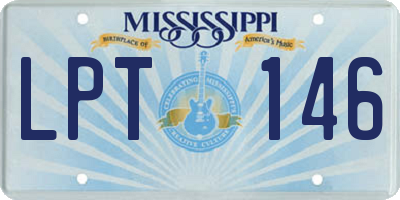 MS license plate LPT146