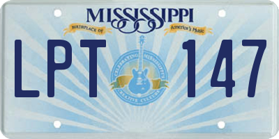MS license plate LPT147