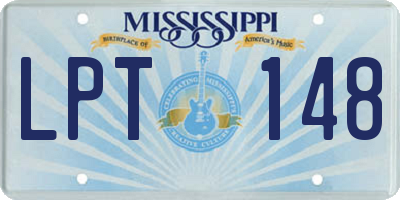 MS license plate LPT148