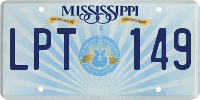 MS license plate LPT149