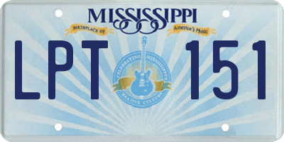 MS license plate LPT151