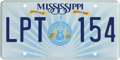 MS license plate LPT154
