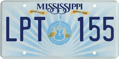 MS license plate LPT155