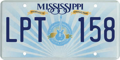 MS license plate LPT158