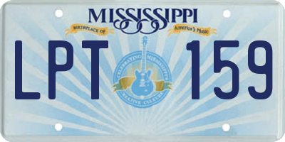 MS license plate LPT159