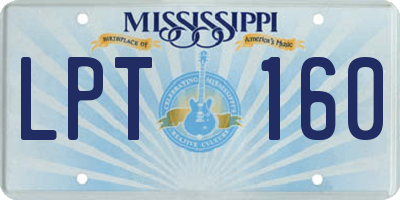MS license plate LPT160