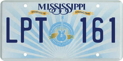 MS license plate LPT161