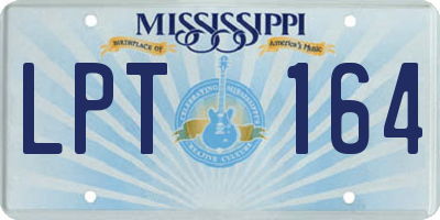 MS license plate LPT164
