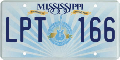 MS license plate LPT166