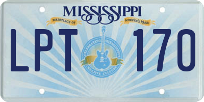 MS license plate LPT170