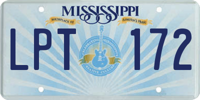 MS license plate LPT172