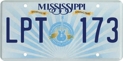 MS license plate LPT173