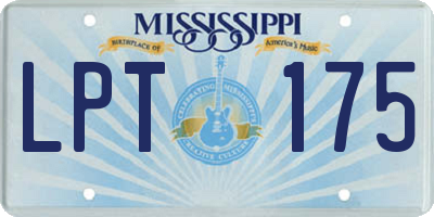 MS license plate LPT175