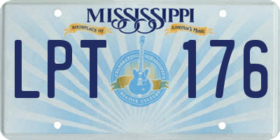 MS license plate LPT176