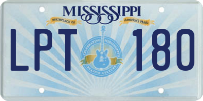 MS license plate LPT180