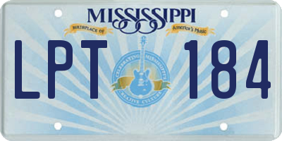 MS license plate LPT184