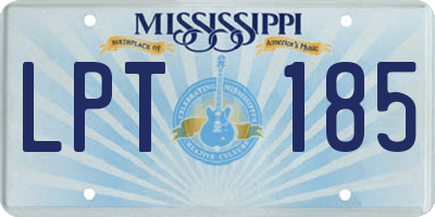 MS license plate LPT185
