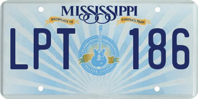 MS license plate LPT186