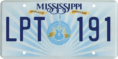 MS license plate LPT191
